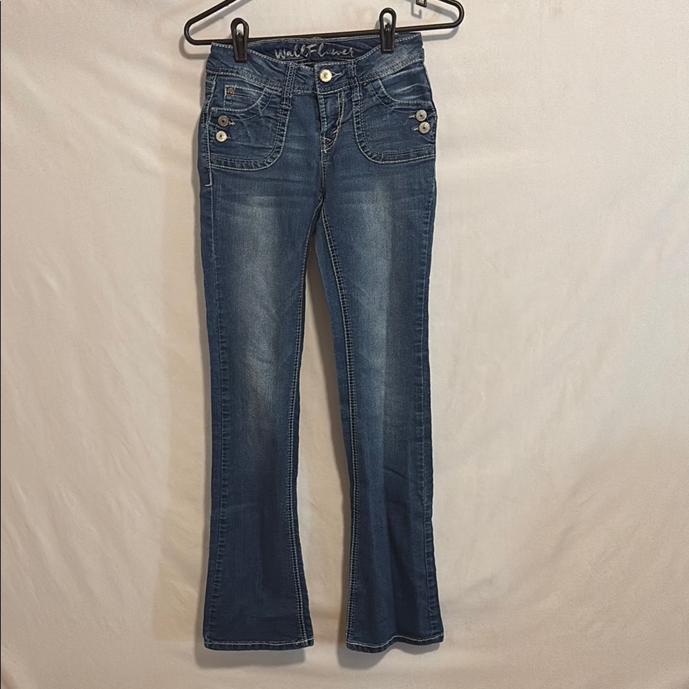 Wallflower Blue Flare Wide Leg Jeans